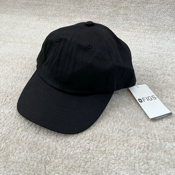 NWT Figs Black Cotton Baseball Cap Hat - Picture 1 of 8